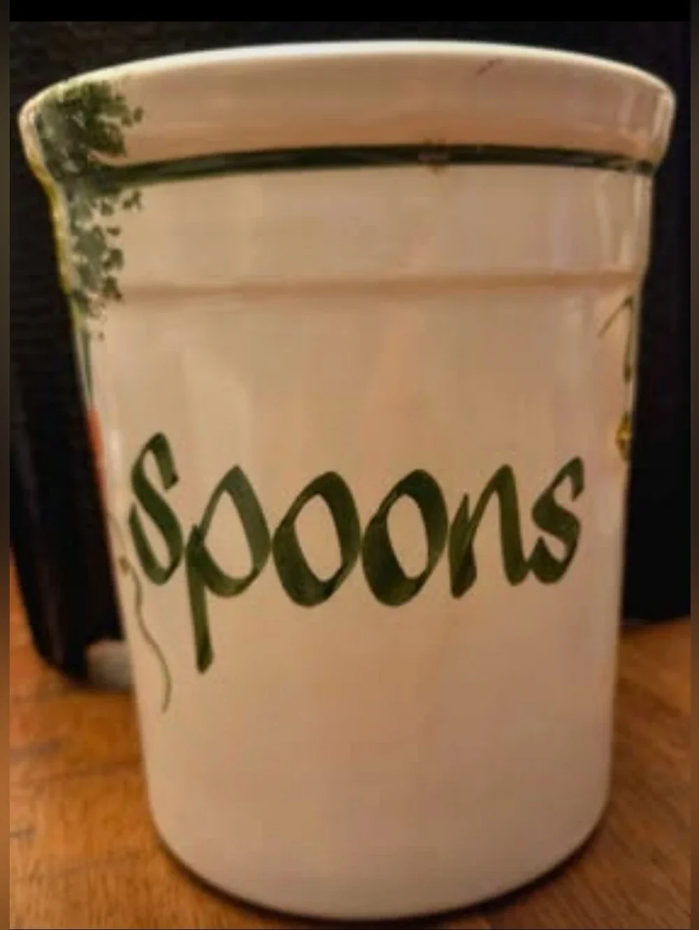 Vintage Chaparral Pottery USA Stoneware Utensil Crock | Farmhouse Cottagecore
